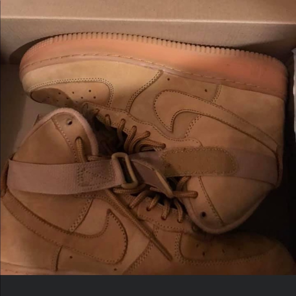 High top airforce 1s wheat